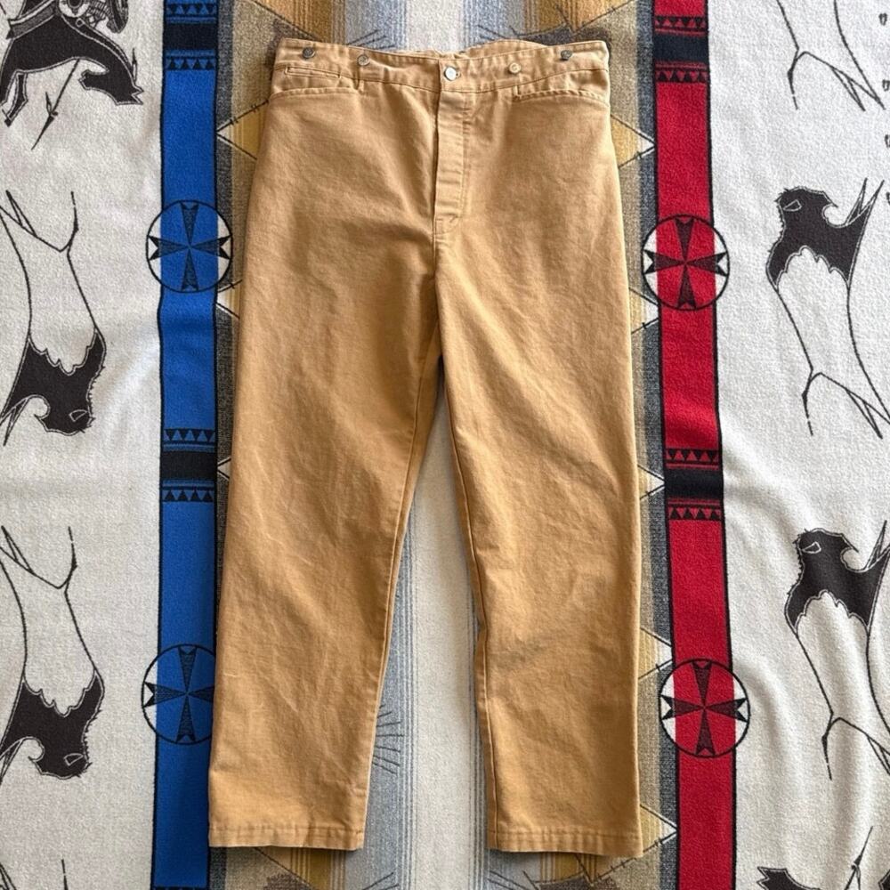 Vintage Wah Maker Western Pants Size 38x31 Brown Cinch Back 90s USA Made